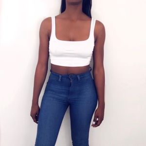 White Crop Top